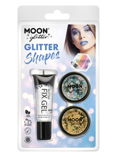 Moon Glitter Holographic Glitter Shapes,