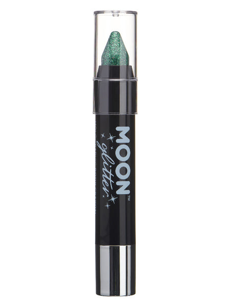 Moon Glitter Holographic Body Crayons, Green