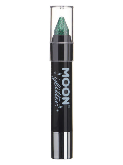 Moon Glitter Holographic Body Crayons, Green