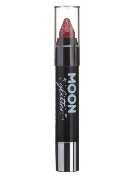 Moon Glitter Holographic Body Crayons, Red