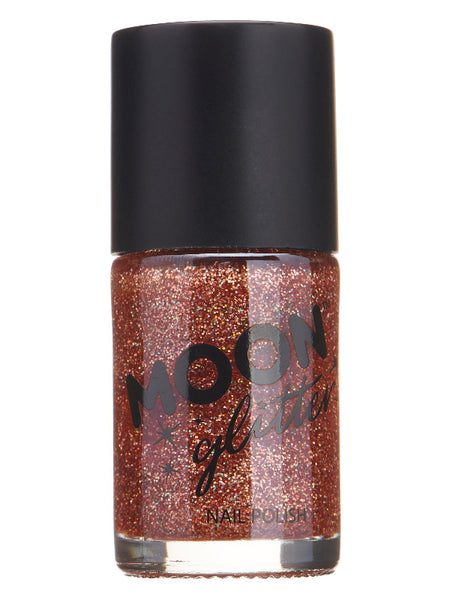 Moon Glitter Holographic Nail Polish, Rose Gold