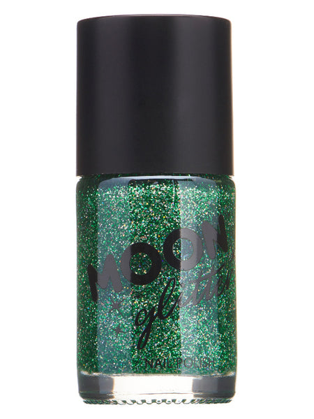 Moon Glitter Holographic Nail Polish, Green