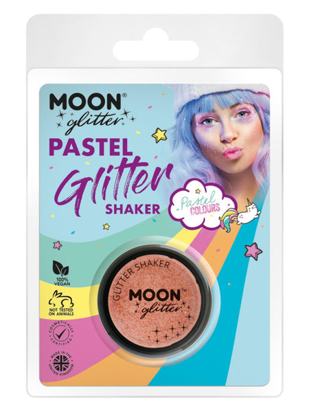 Moon Glitter Pastel Glitter Shakers, Peach