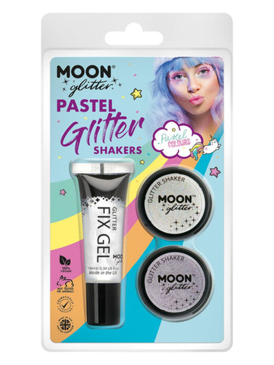 Moon Glitter Pastel Glitter Shakers,