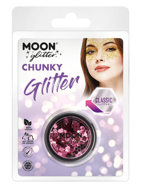 Moon Glitter Classic Chunky Glitter, Pink