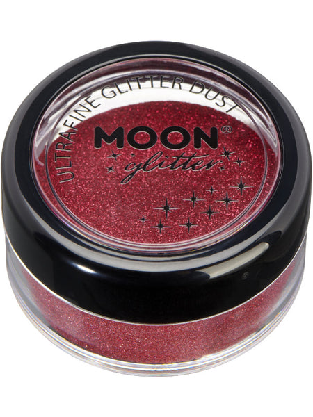 Moon Glitter Classic Ultrafine Glitter Dust, Red