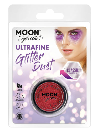 Moon Glitter Classic Ultrafine Glitter Dust, Red