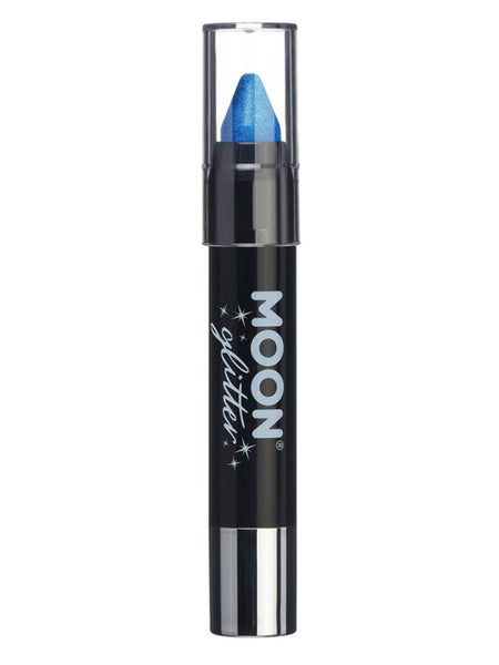 Moon Glitter Iridescent Body Crayons, Blue