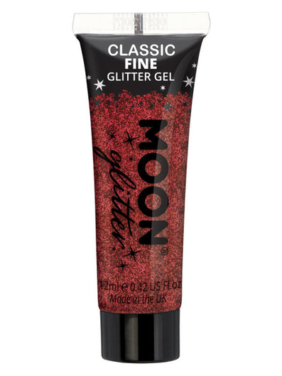 Moon Glitter Classic Fine Glitter Gel, Red