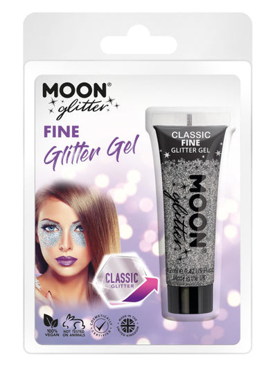 Moon Glitter Classic Fine Gliter Gel, Silver