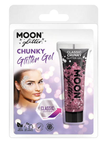 Moon Glitter Classic Chunky Glitter Gel, Pink