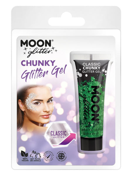 Moon Glitter Classic Chunky Glitter Gel, Green