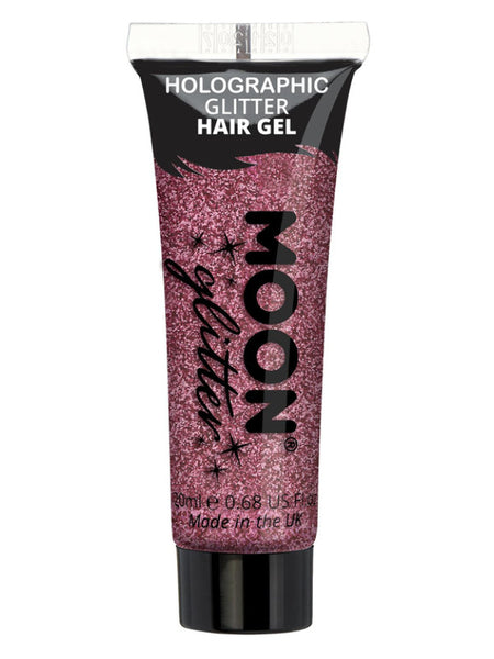 Moon Glitter Holographic Glitter Hair Gel, Pink