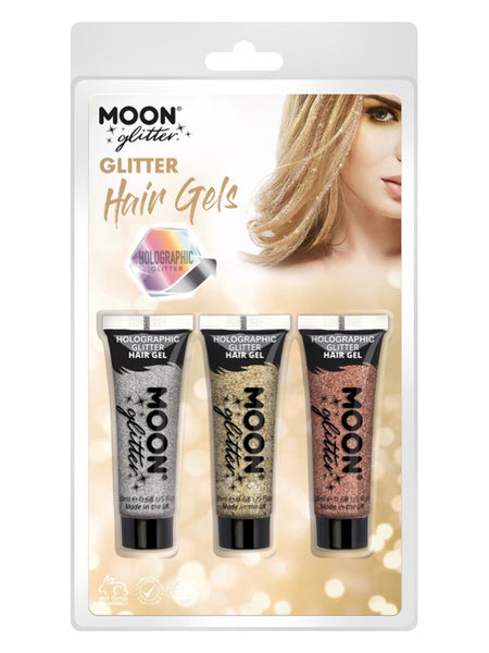 Moon Glitter Holographic Glitter Hair Gel,