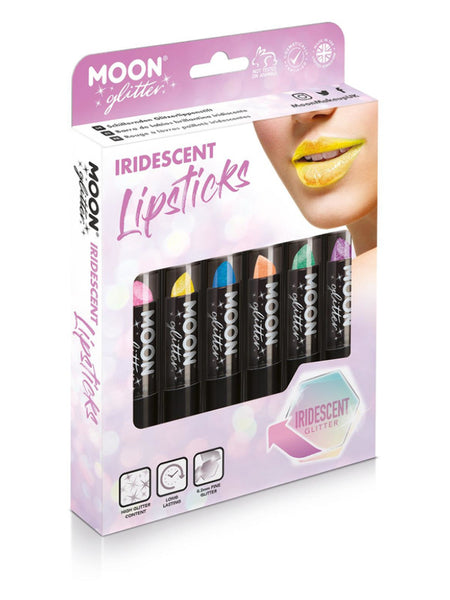 Moon Glitter Iridescent Glitter Lipstick, Assorted