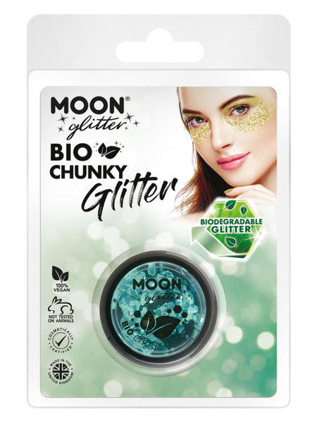 Moon Glitter Bio Chunky Glitter, Turquoise