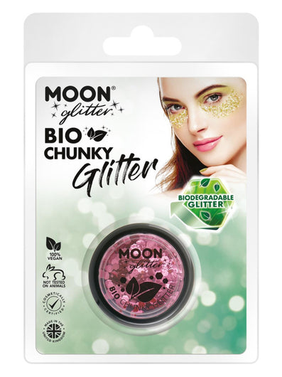 Moon Glitter Bio Chunky Glitter, Pink