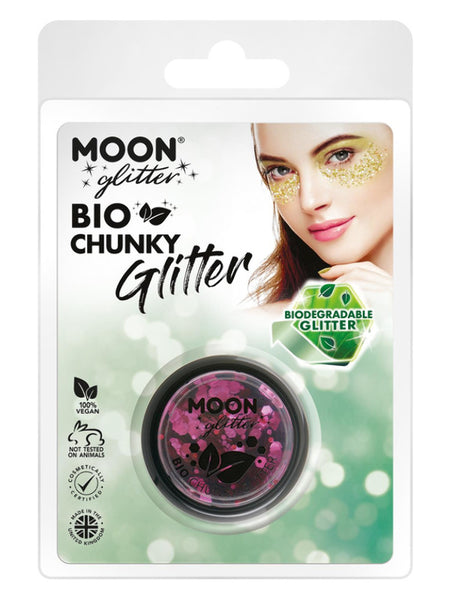 Moon Glitter Bio Chunky Glitter, Dark Rose