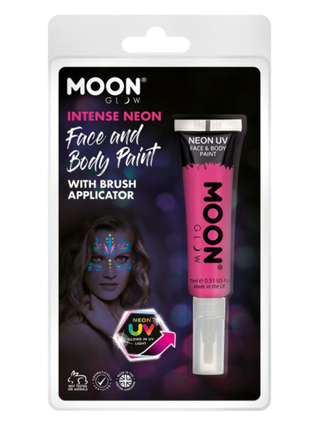 Moon Glow Intense Neon UV Face Paint, Hot Pink