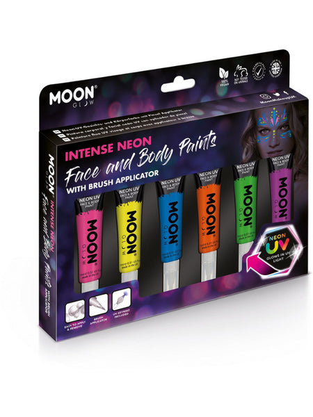 Moon Glow Intense Neon UV Face Paint, Assorted