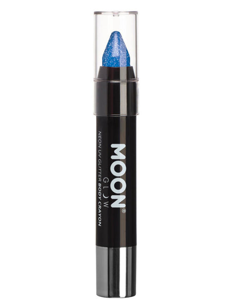 Moon Glow - Neon UV Glitter Body Crayons, Blue