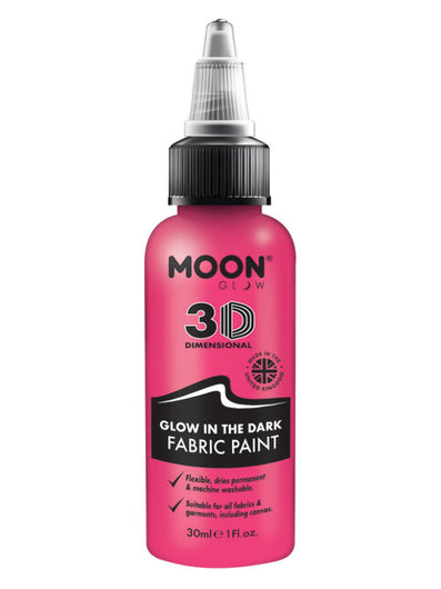 Moon Glow - Glow in the Dark Fabric Paint, Pink