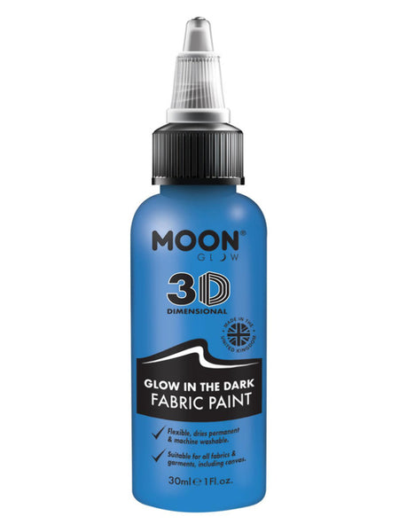 Moon Glow - Glow in the Dark Fabric Paint, Blue