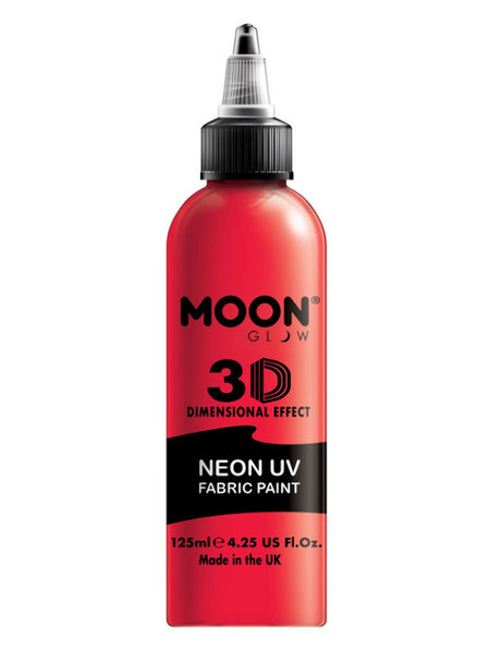 Moon Glow - Neon UV Intense Fabric Paint, Red