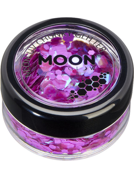 Moon Glow - Neon UV Chunky Glitter, Purple