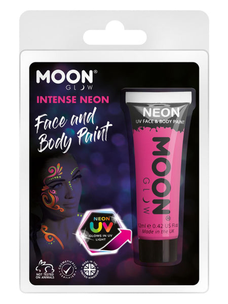 Moon Glow Intense Neon UV Face Paint, Intense Pink