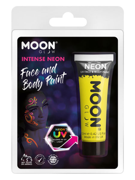 Moon Glow Intense Neon UV Face Paint, Intense Yell