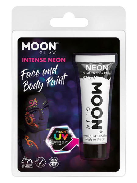 Moon Glow Intense Neon UV Face Paint, Intense Whit