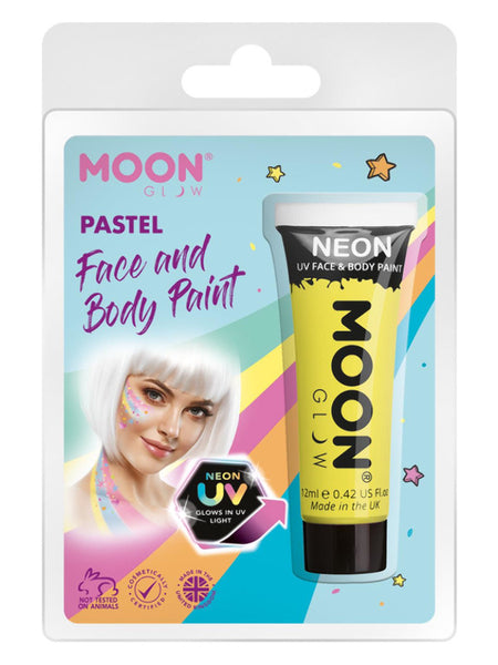 Moon Glow Pastel Neon UV Face Paint, Yellow