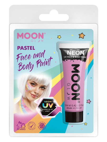 Moon Glow Pastel Neon UV Face Paint, Pastel Lilac
