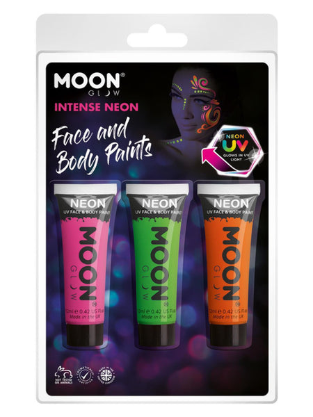 Moon Glow Intense Neon UV Face Paint, Hot Pink