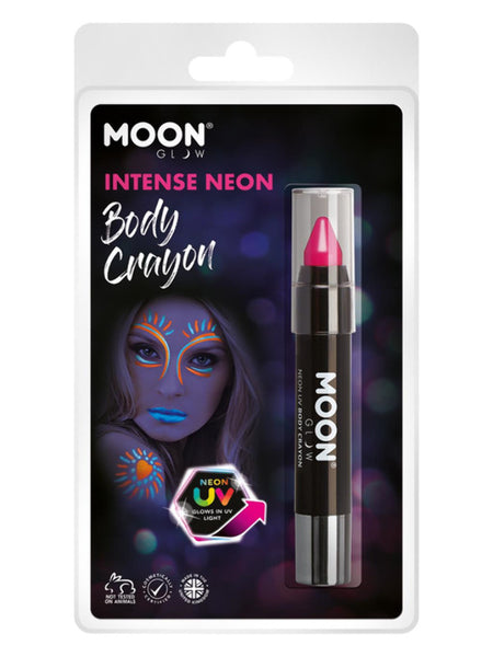 Moon Glow Intense Neon UV Body Crayons, Intense Pi