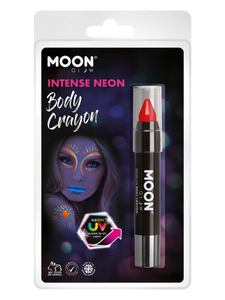 Moon Glow Intense Neon UV Body Crayons, Intense Re