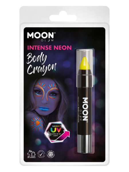 Moon Glow Intense Neon UV Body Crayons, Intense Ye