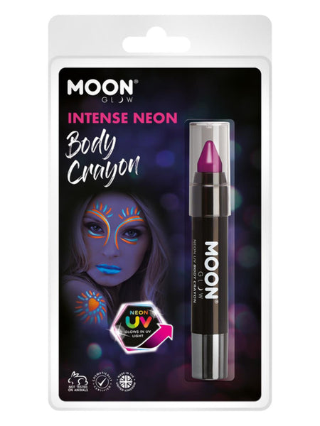 Moon Glow Intense Neon UV Body Crayons, Intense Pu