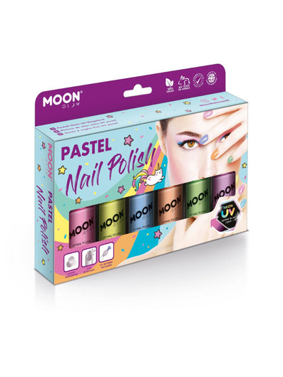 Moon Glow Pastel Neon UV Nail Polish, Assorted