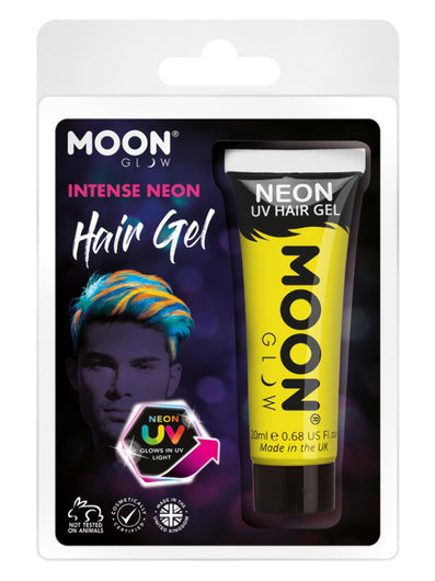 Moon Glow Intense Neon UV Hair Gel, Intense Yellow