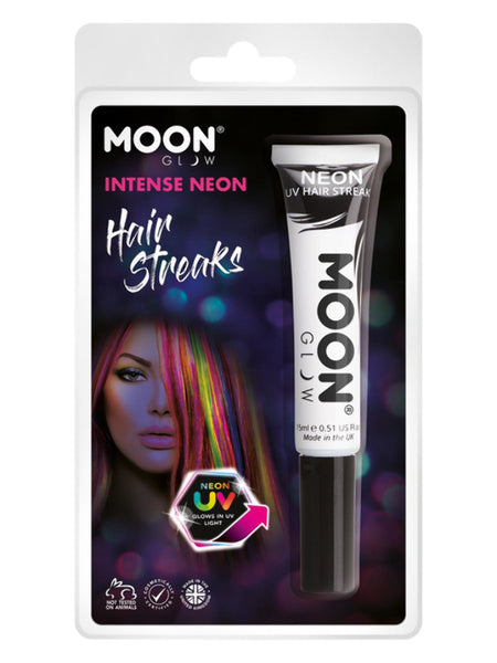 Moon Glow Intense Neon UV Hair Streaks, White