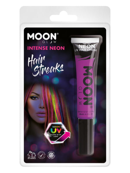 Moon Glow Intense Neon UV Hair Streaks, Intense Pu