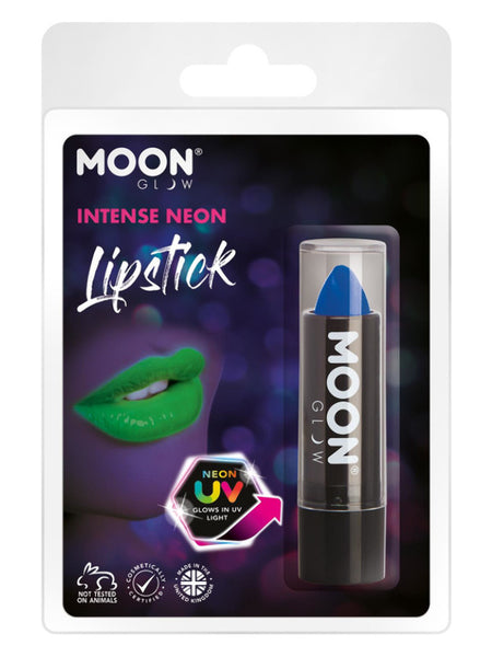 Moon Glow Intense Neon UV Lipstick, Intense Blue