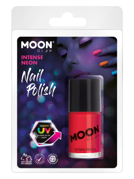 Moon Glow Intense Neon UV Nail Polish, Intense Red