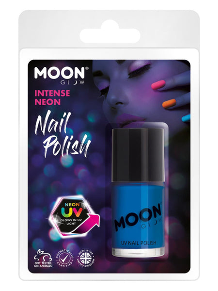 Moon Glow Intense Neon UV Nail Polish, Intense Blu