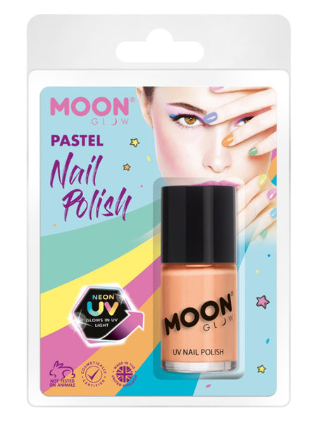 Moon Glow Pastel Neon UV Nail Polish, Pastel Orang