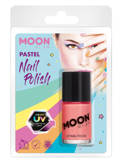 Moon Glow Pastel Neon UV Nail Polish, Pastel Coral