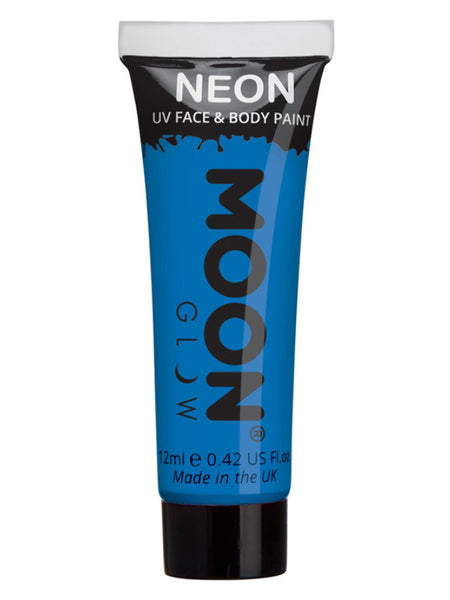 Moon Glow Intense Neon UV Face Paint, Intense Blue