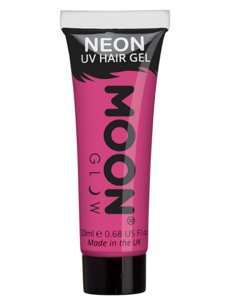 Moon Glow Intense Neon UV Hair Gel, Intense Pink